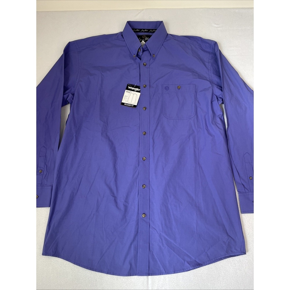 Wrangler George Strait Collection Blue Western Button Down Shirt MGS275P XLT